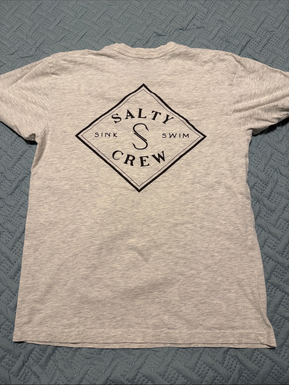 Salty Crew Light Heather Gray Short Sleeve Logo Tee
